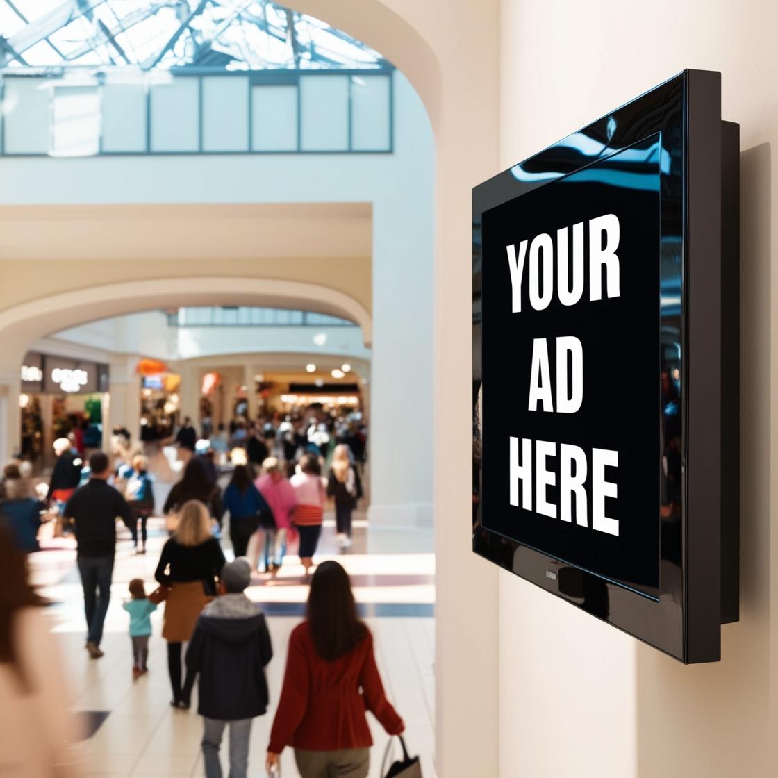 Marketing display in café